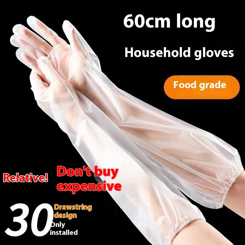 Gloves Washed Waterproof Oil Household Kitchen Plastic Arm