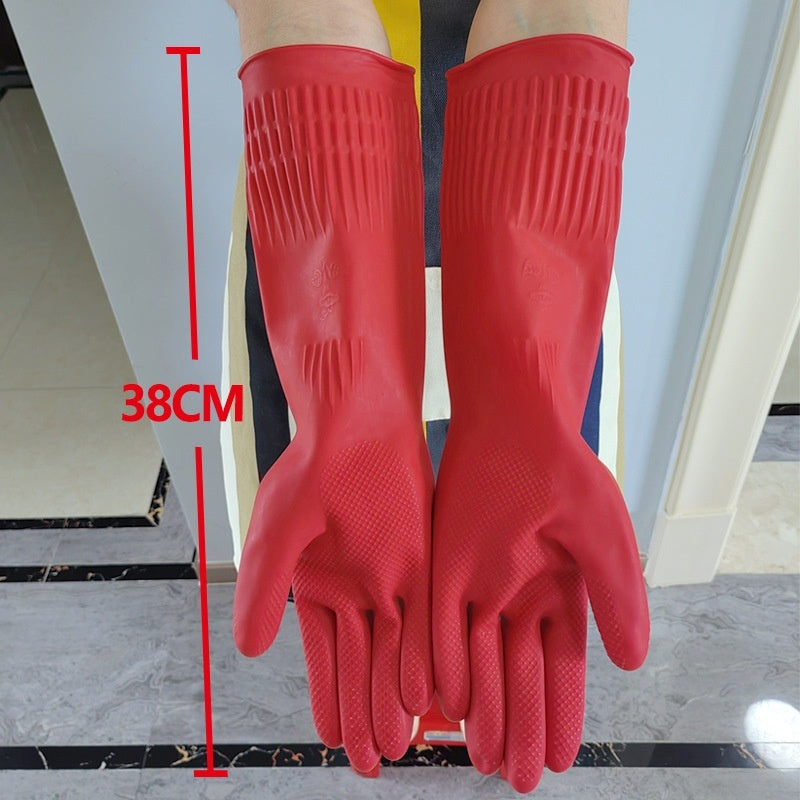 Rubber Household Kitchen Dishwashing Rubber Gloves Durable Beef Tendon Latex