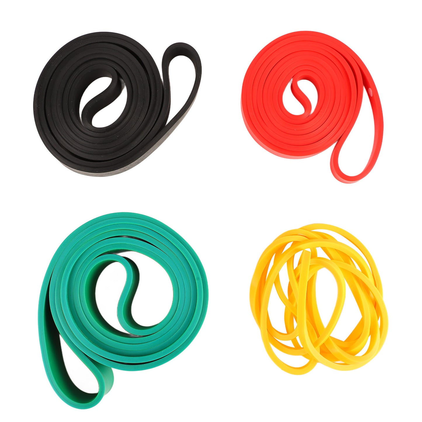 4Pcs Exercise Workout Bands High Elastic Resistance Bands for Working Out Men Women Colorful