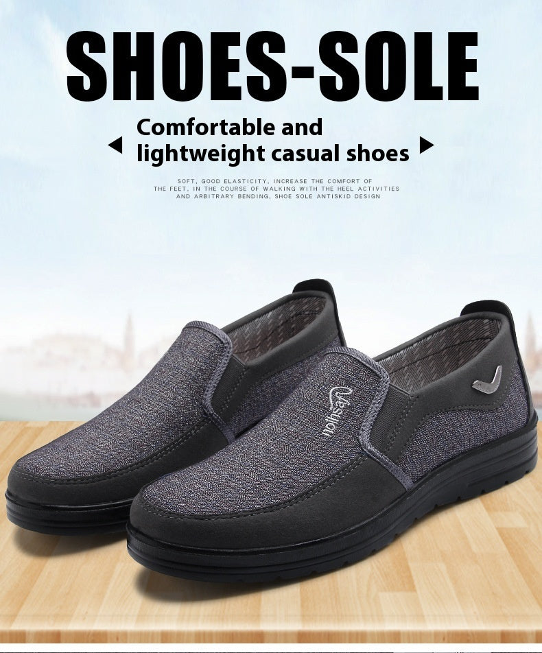 Polyurethane Old Beijing Cloth Shoes Plus Size Men