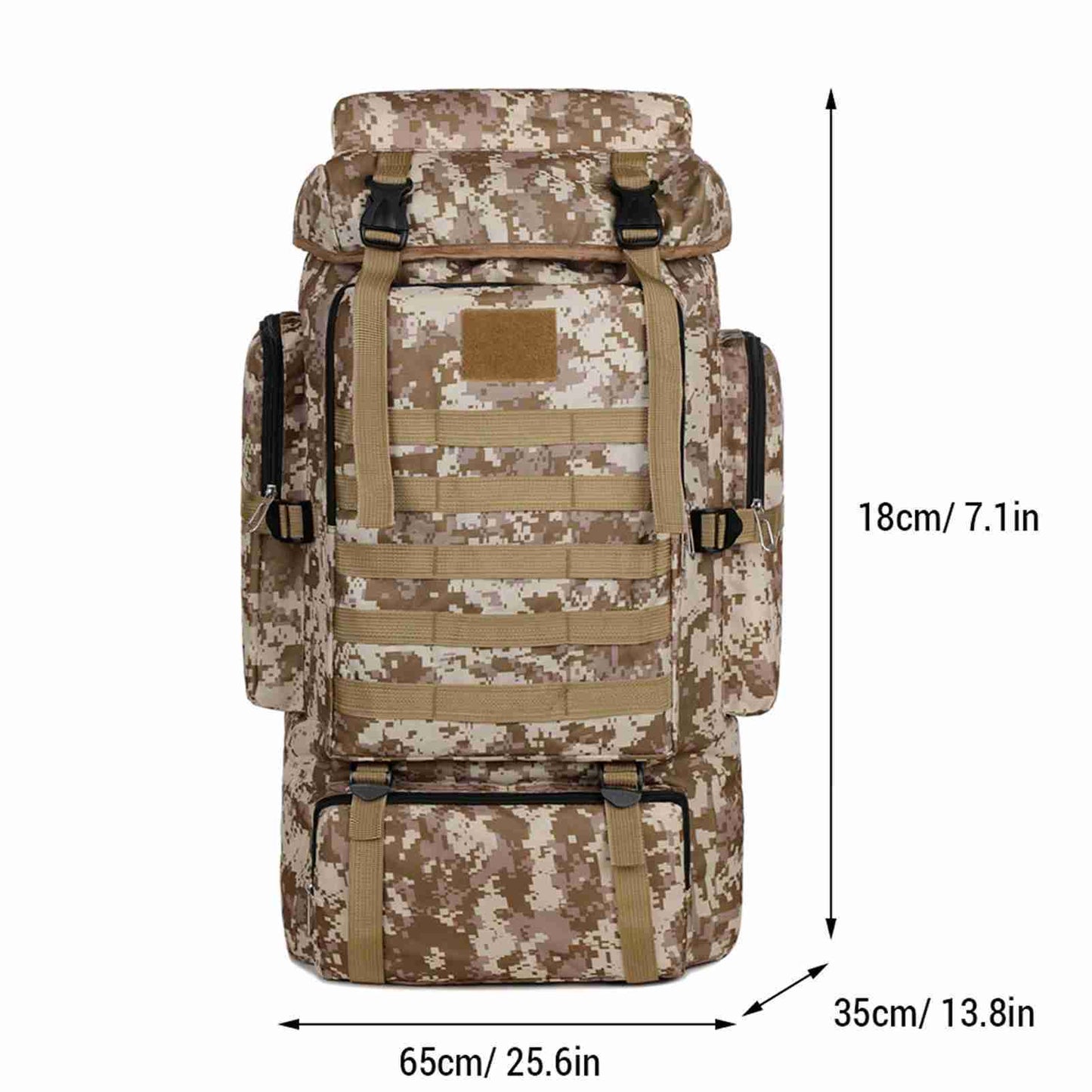 Large Capacity Hiking Backpack Outdoor Camping Rucksack Canvas Trekking Backpack