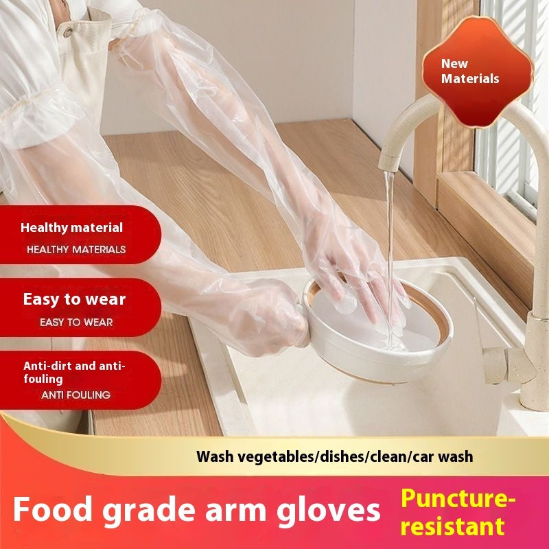 Gloves Washed Waterproof Oil Household Kitchen Plastic Arm