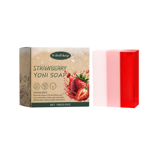 WoodSleep Strawberry Flavored Soap Gentle Cleansing, Itching, Deodorizing Body Care Soap For Women's Intimate Parts