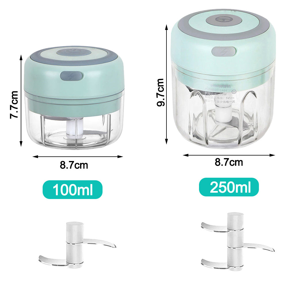 Mini Electric Garlic Chopper USB Charging Ginger Masher Machine Sturdy Durable Chili Vegetable Crusher Kitchen Tool