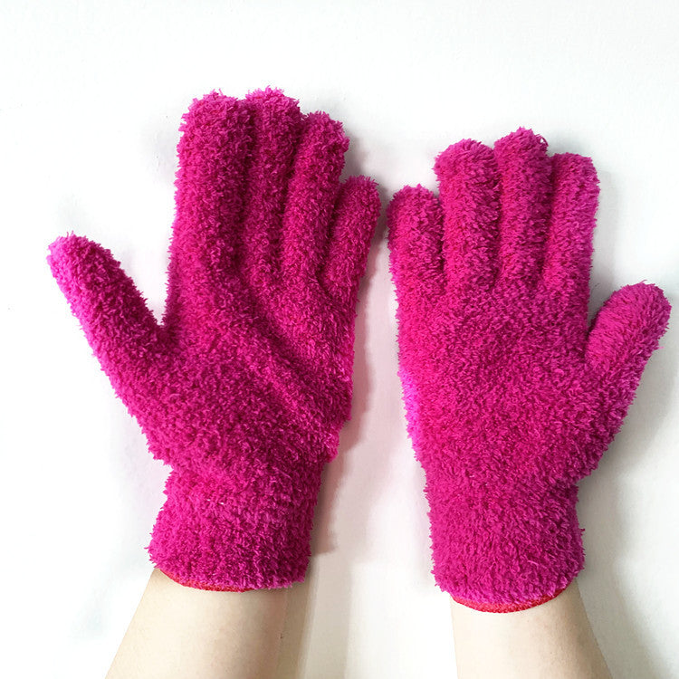 Half Velvet Comfortable Fine Fiber Dust Gloves