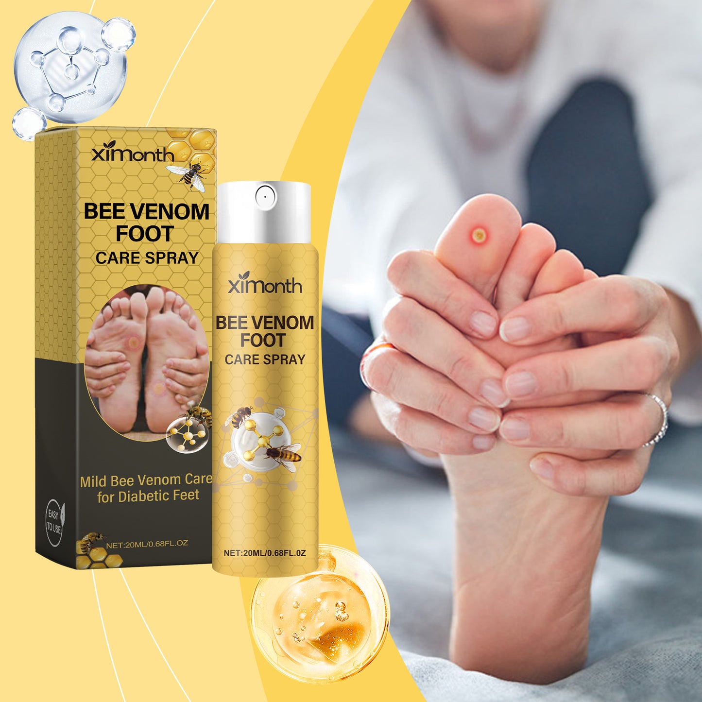 Alleviate Foot Swelling, Care And Moisturize Spray