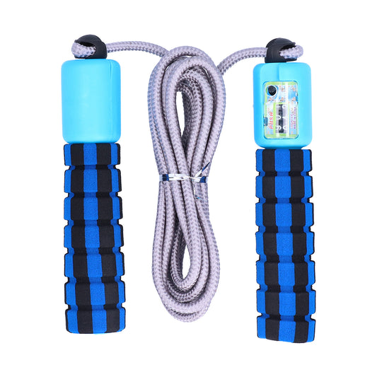 Unisex Jump Ropes with Electronic Counter Adjustable Counting Skipping Rope for ExerciseBlue